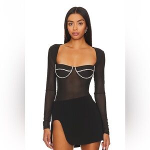 ✨ Bardot Carter Diamante Bodysuit XS – Holiday / NYE Glam, Worn Once ✨